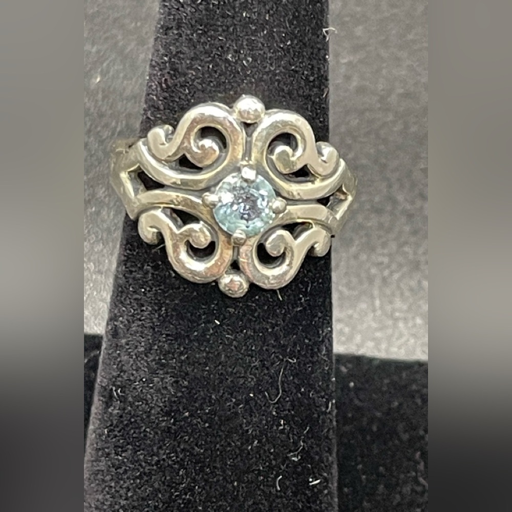 James Avery Spanish Lace Aqua spinel ring